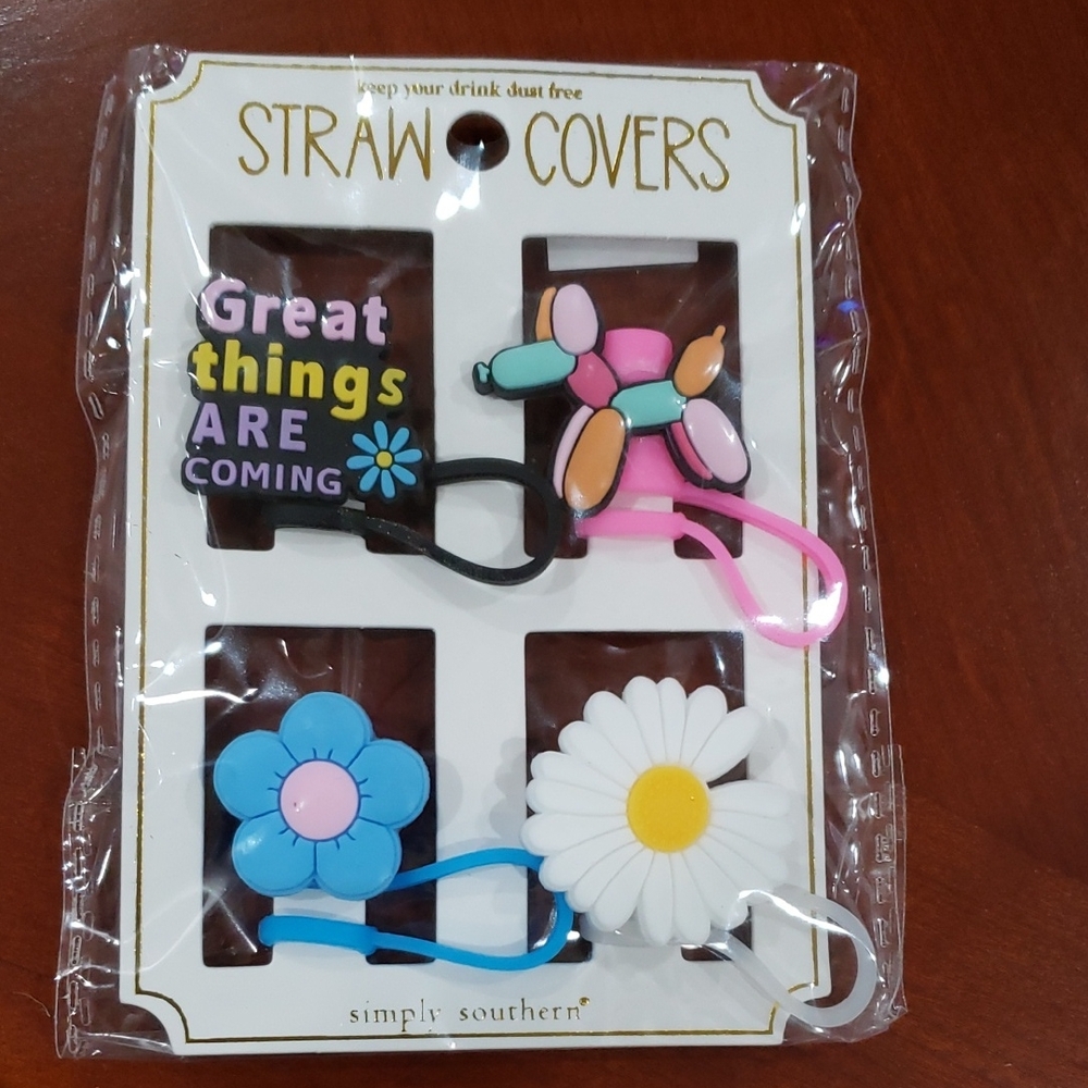 Simply Southern Kids Straw Covers - Multicolor